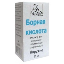 Борная кислота р-р д/наружн. прим. [спирт.] 3% 25 мл 1 шт.