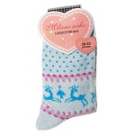 Носки женские, Milano Socks (Милано Сокс) р. 36-40 №200 шерстяные рисунок №4 голубые